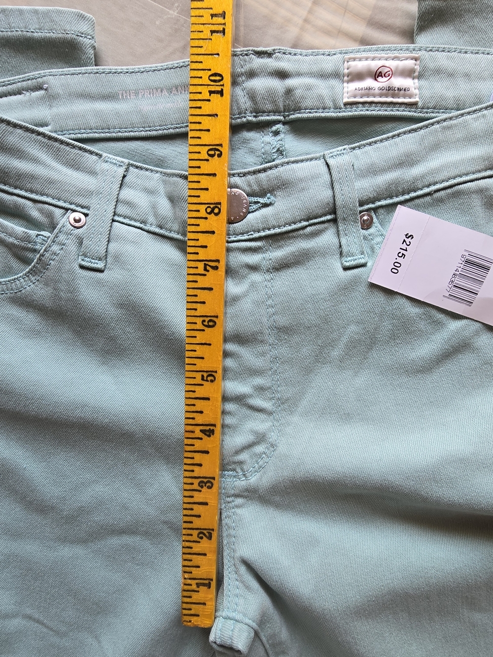 Ag Adriano Goldschmied slim skinny jeans in mint - Picture 8 of 9